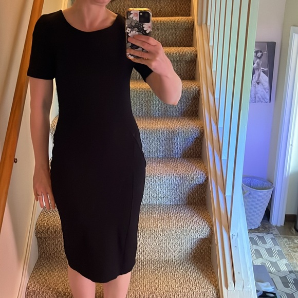 Black pinup style little black midi dress - Picture 4 of 16